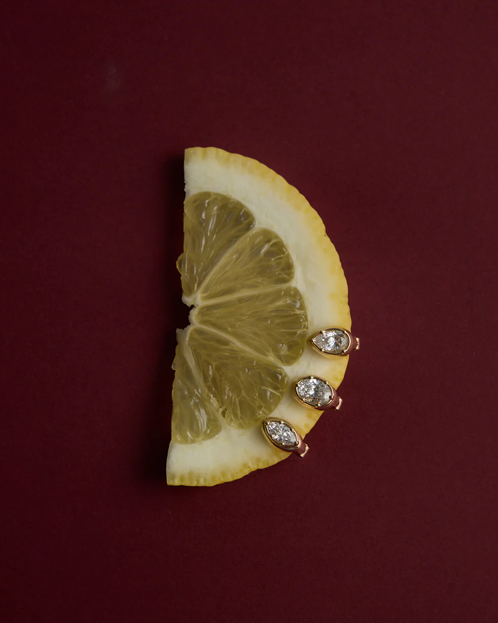 Cleo Marquise Diamond Huggies - Image 6