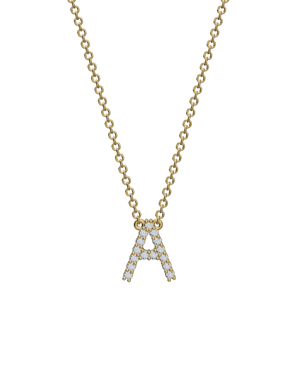 Diamond Initial Necklace - Image 11