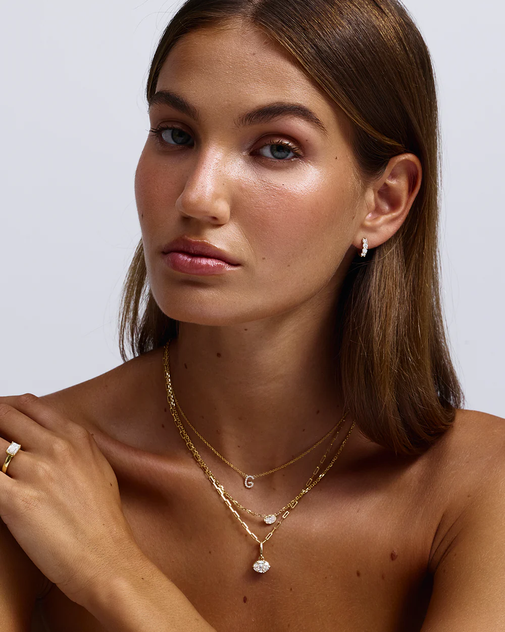 Diamond Initial Necklace - Image 3