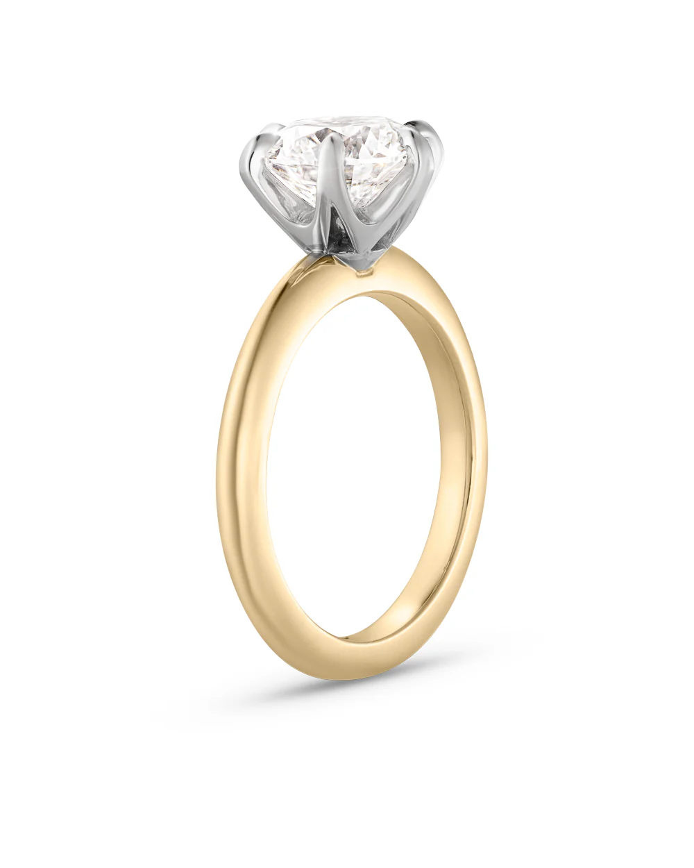 Jessica 2.52ct Two Tone Brilliant Round Solitaire Diamond Engagement Ring - Image 3